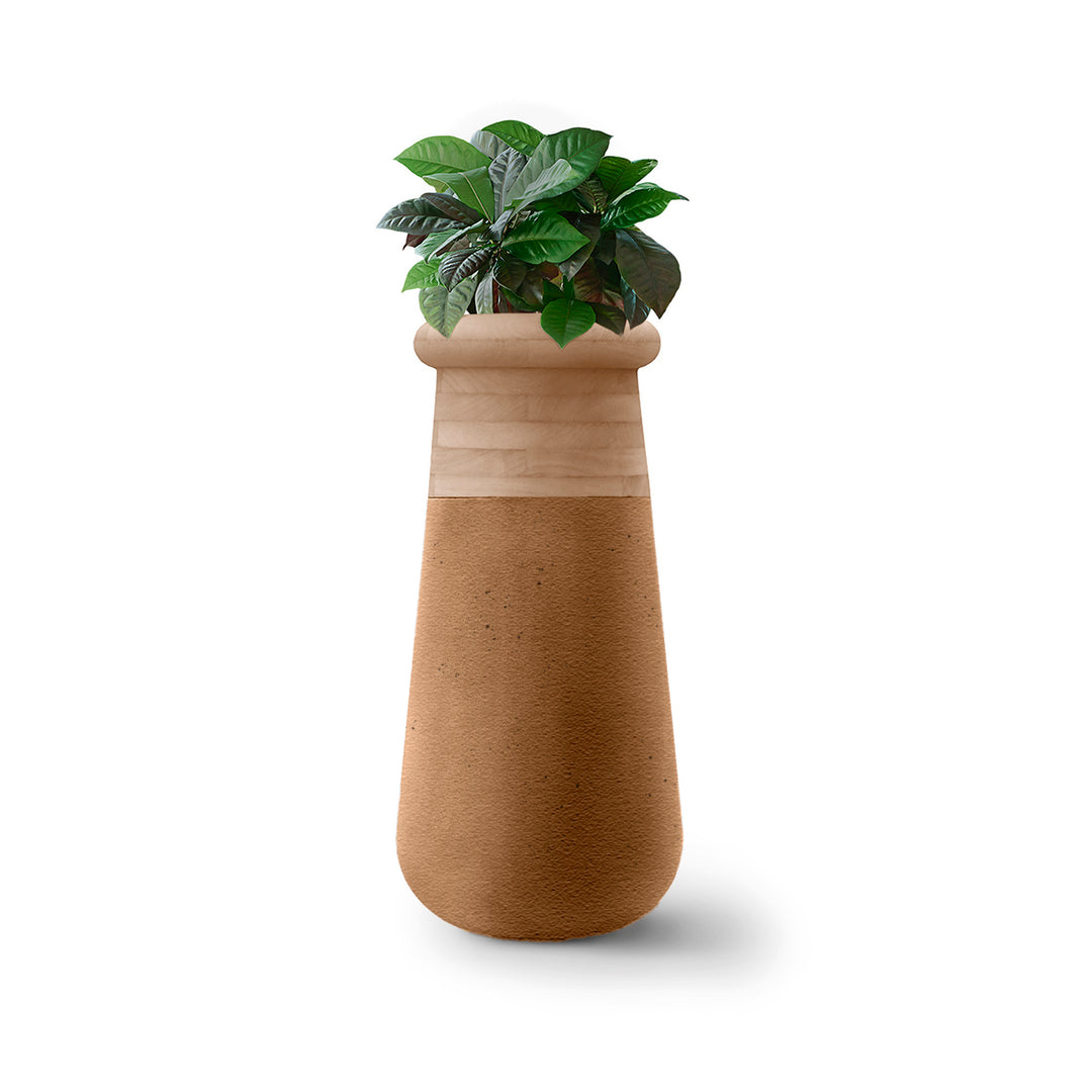 Soma Wood Planter – Slim Outdoor Planters Indigenus Nutmeg Natural