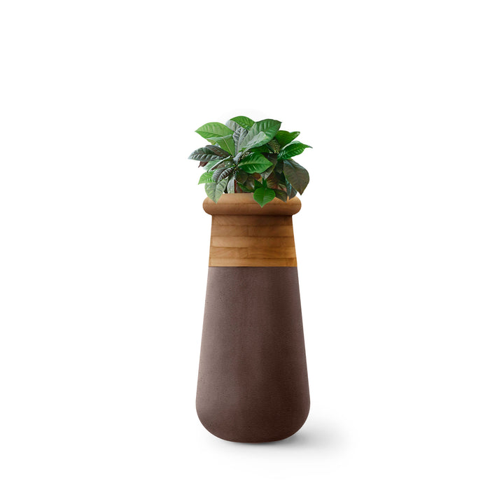 Soma Wood Planter – Slim Outdoor Planters Indigenus Brown Oiled