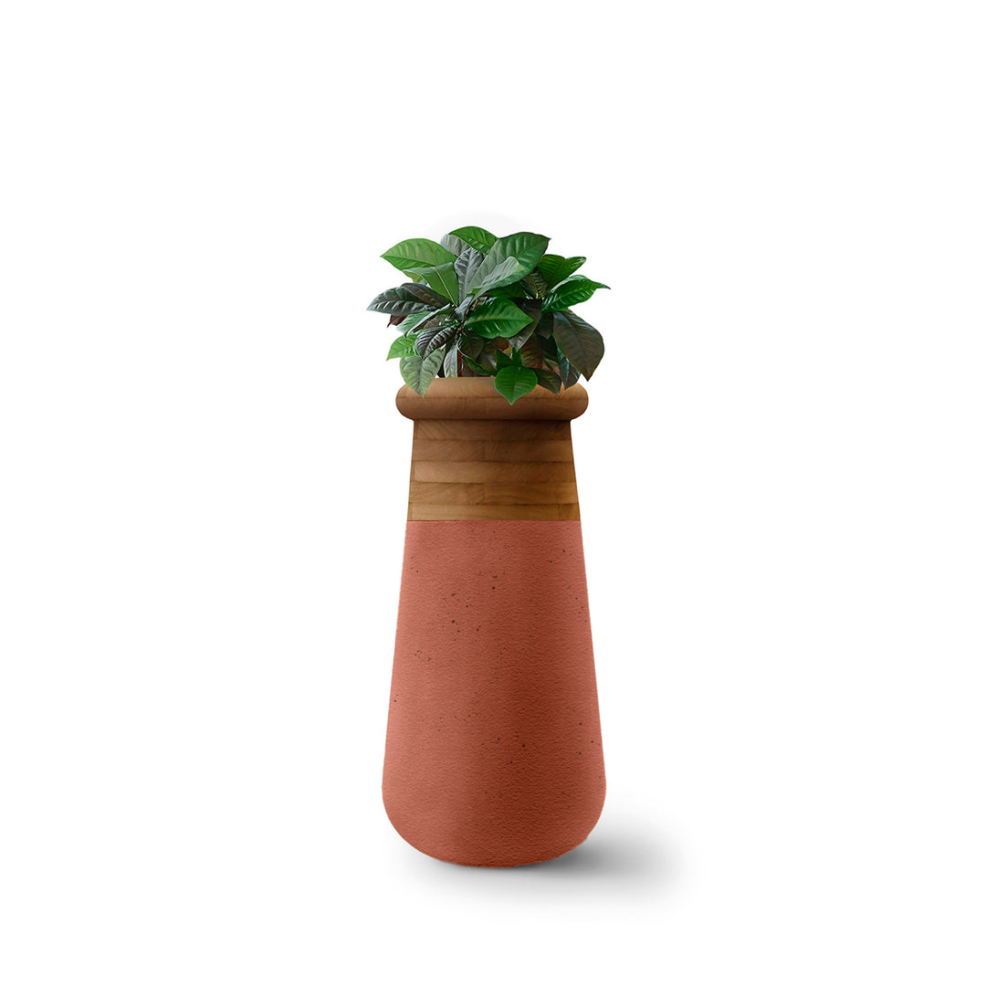 Soma Wood Planter – Slim Outdoor Planters Indigenus Terracotta Oiled