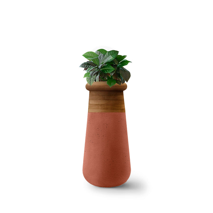 Soma Wood Planter – Slim Outdoor Planters Indigenus Terracotta Oiled