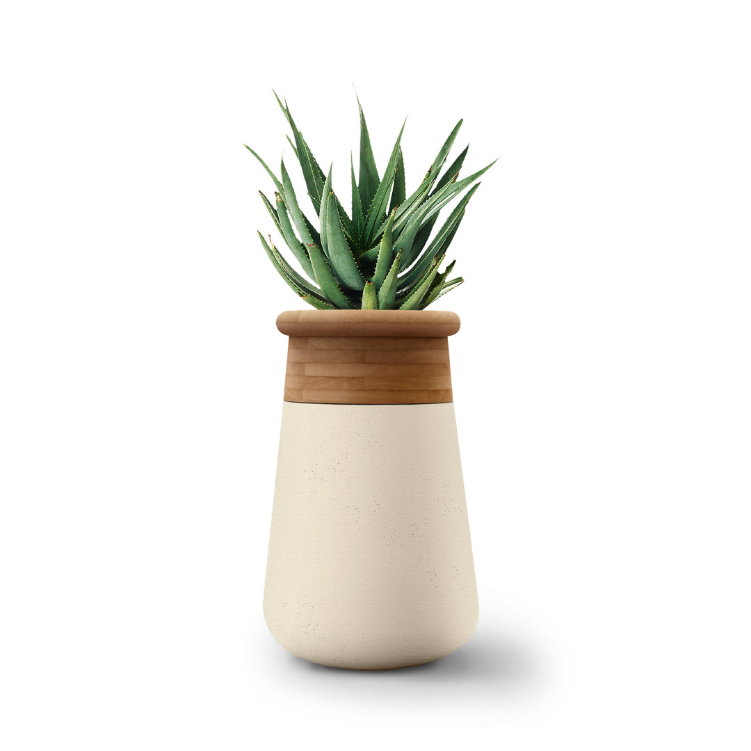 Soma Wood Planter – Tall Outdoor Planters Indigenus Sandstone Natural