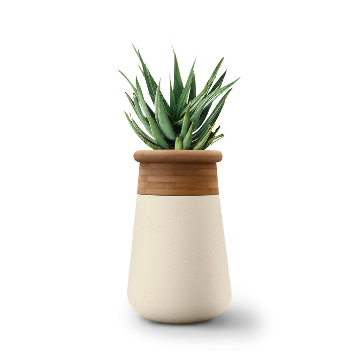 Soma Wood Planter – Tall Outdoor Planters Indigenus Sandstone Natural