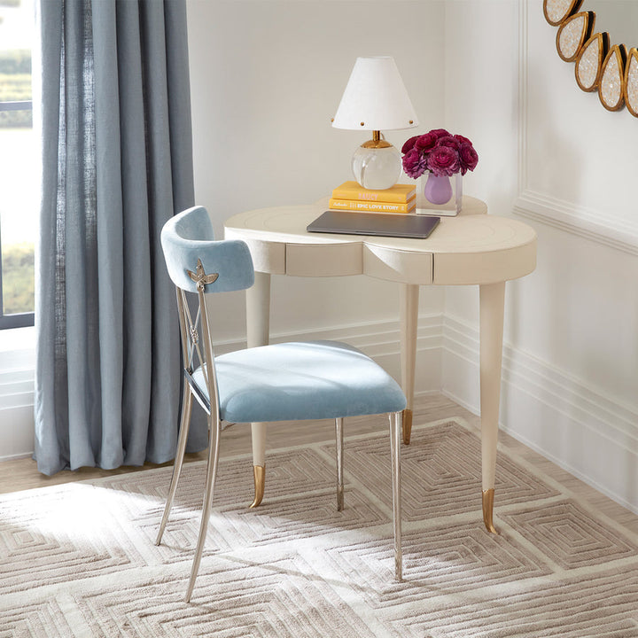 Flow Leather Trefoil Table Jonathan Adler