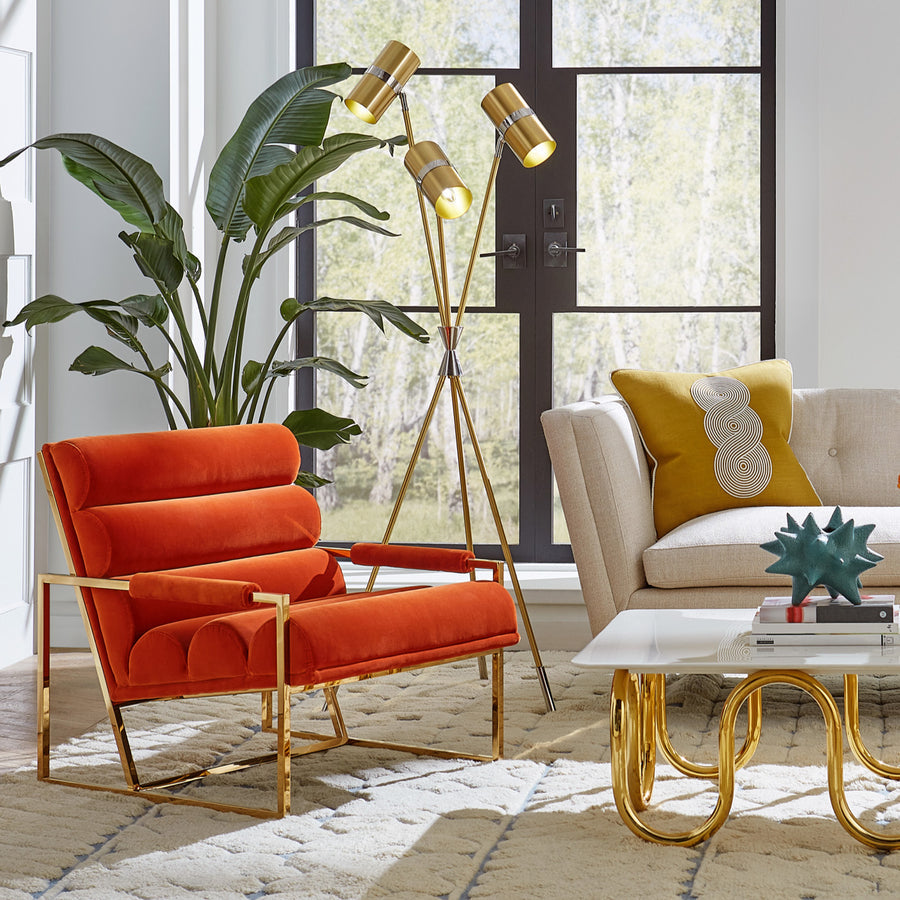 Channeled Goldfinger Lounge Chair Jonathan Adler
