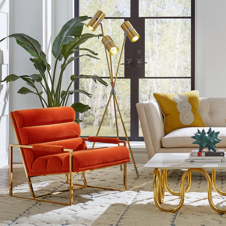 Channeled Goldfinger Lounge Chair Jonathan Adler