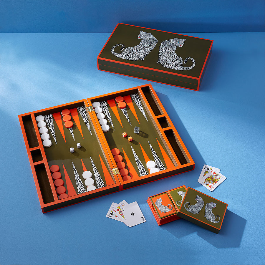 Leopard Backgammon Set Jonathan Adler