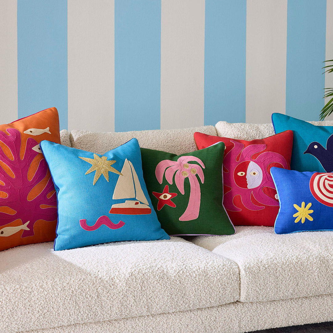Playa Palm Tree Pillow Jonathan Adler