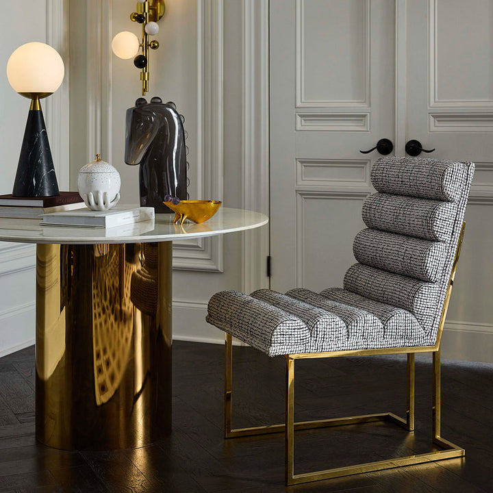 Channeled Goldfinger Dining Chair Jonathan Adler