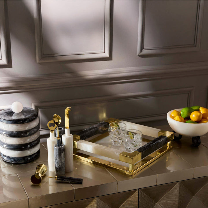 Como Black & White Barware Set Jonathan Adler