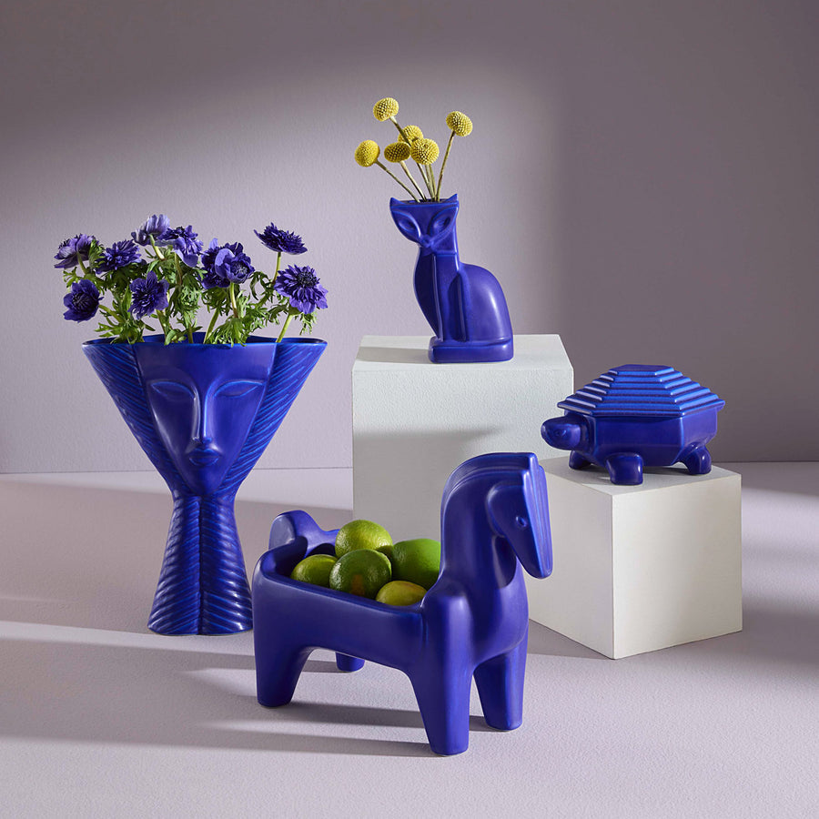 Cobalt Lady Vase Jonathan Adler