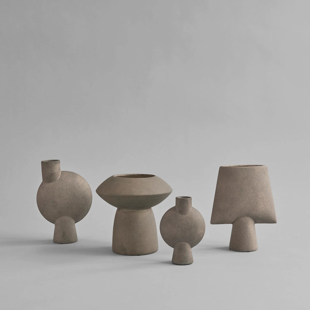 Sphere Vase Bubl, Medio - Taupe Vases 101 Copenhagen   