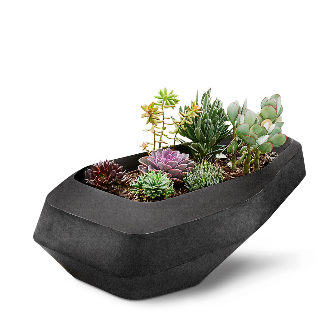 Steen Planter – Large Outdoor Planters Indigenus Black
