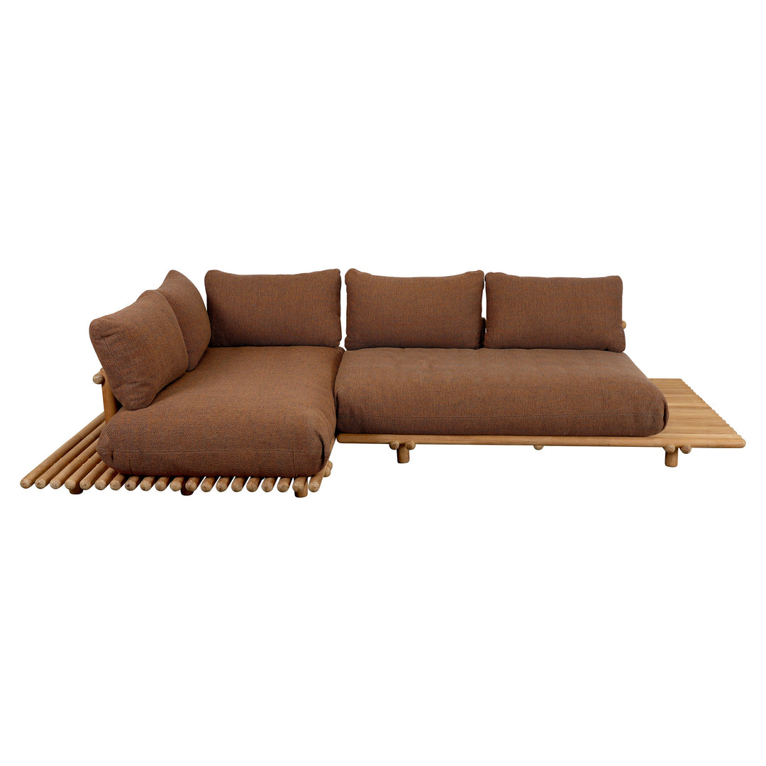 Sticks Platform Sofa Outdoor Sofas Cane-line Teak Umber Brown Cane-Line Rise