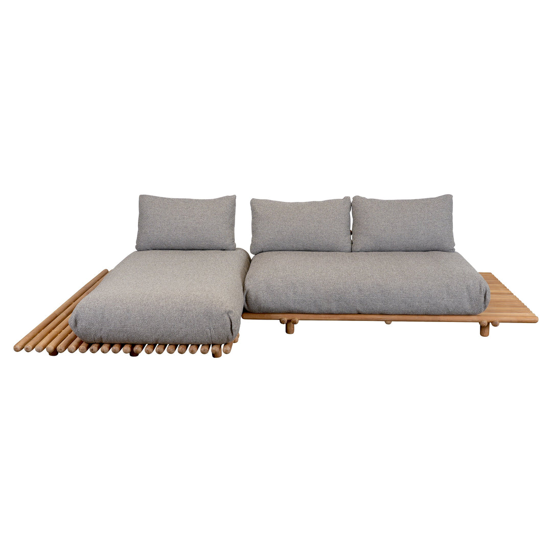 Sticks Platform Sofa with Chaise Lounge Outdoor Sofas Cane-line