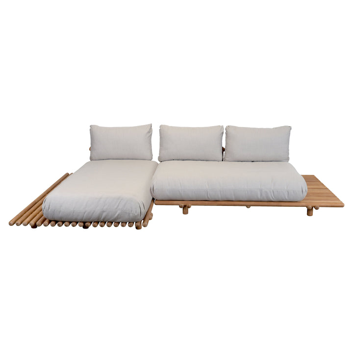 Sticks Platform Sofa with Chaise Lounge Outdoor Sofas Cane-line
