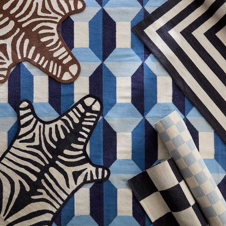 Zebra Flatweave Rug Jonathan Adler