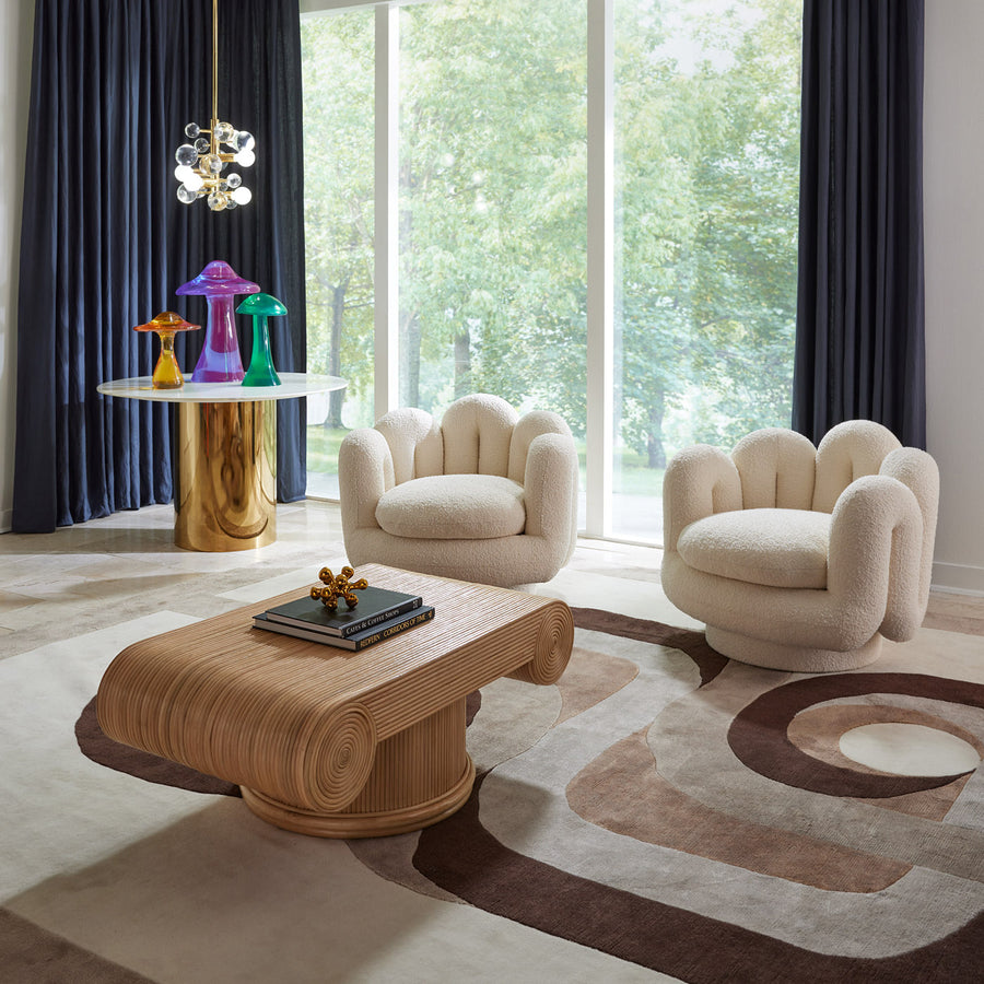 Serpentine Swivel Chair Jonathan Adler