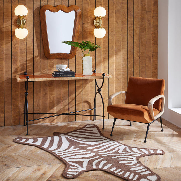 Zebra Flatweave Rug Jonathan Adler
