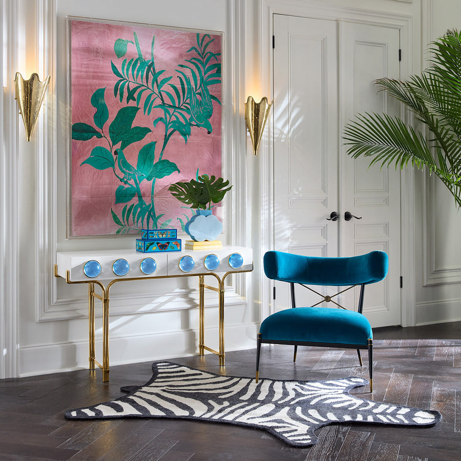 Zebra Flatweave Rug Jonathan Adler