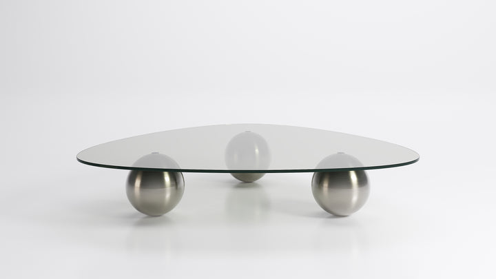 Sumito Cocktail Table - Spheres In Brushed-Nickel Finish Coffee Tables Roche Bobois   