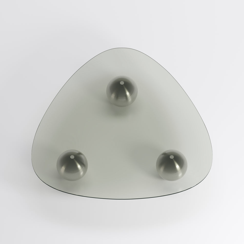 Sumito Cocktail Table - Spheres In Brushed-Nickel Finish Coffee Tables Roche Bobois   