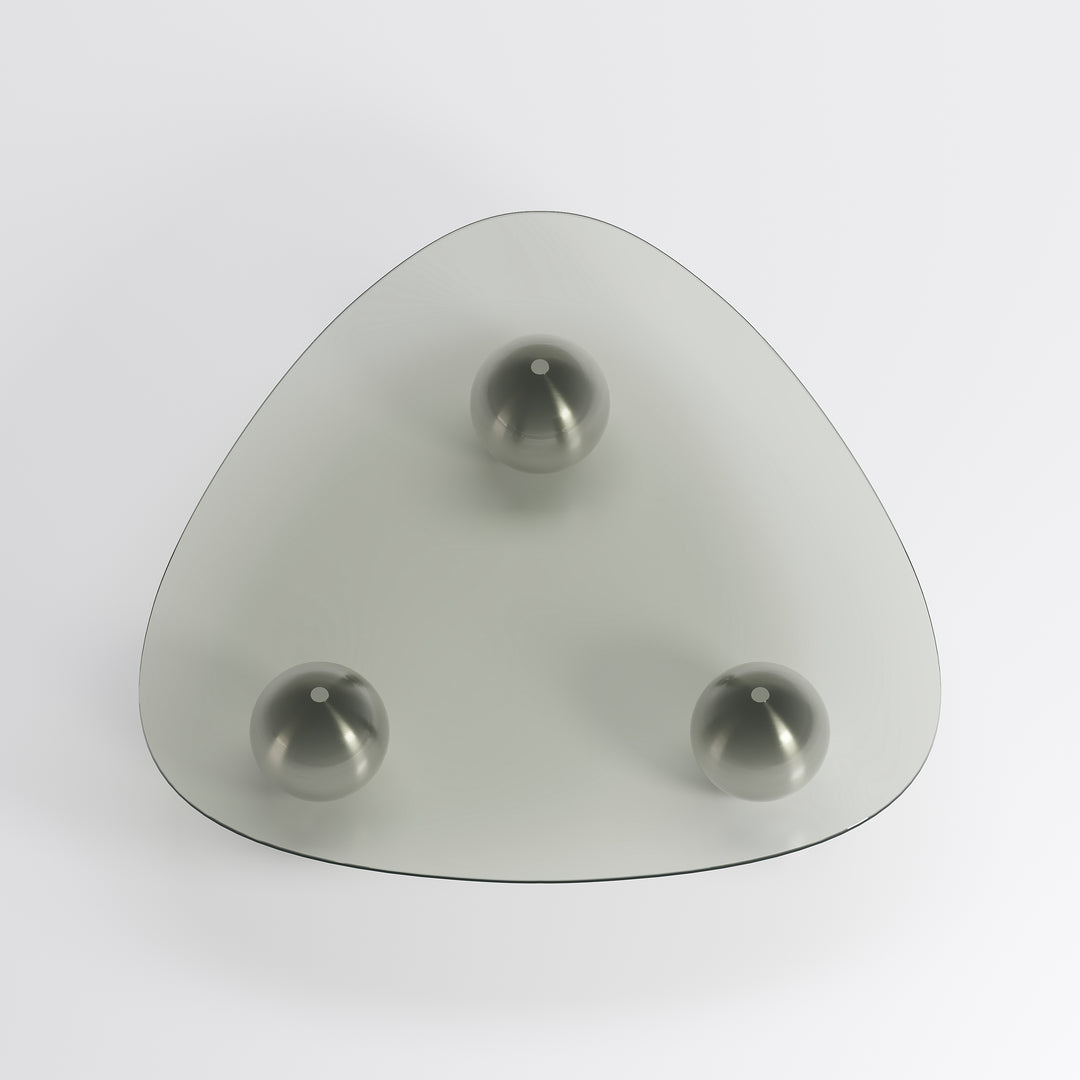 Sumito Cocktail Table - Spheres In Brushed-Nickel Finish Coffee Tables Roche Bobois   