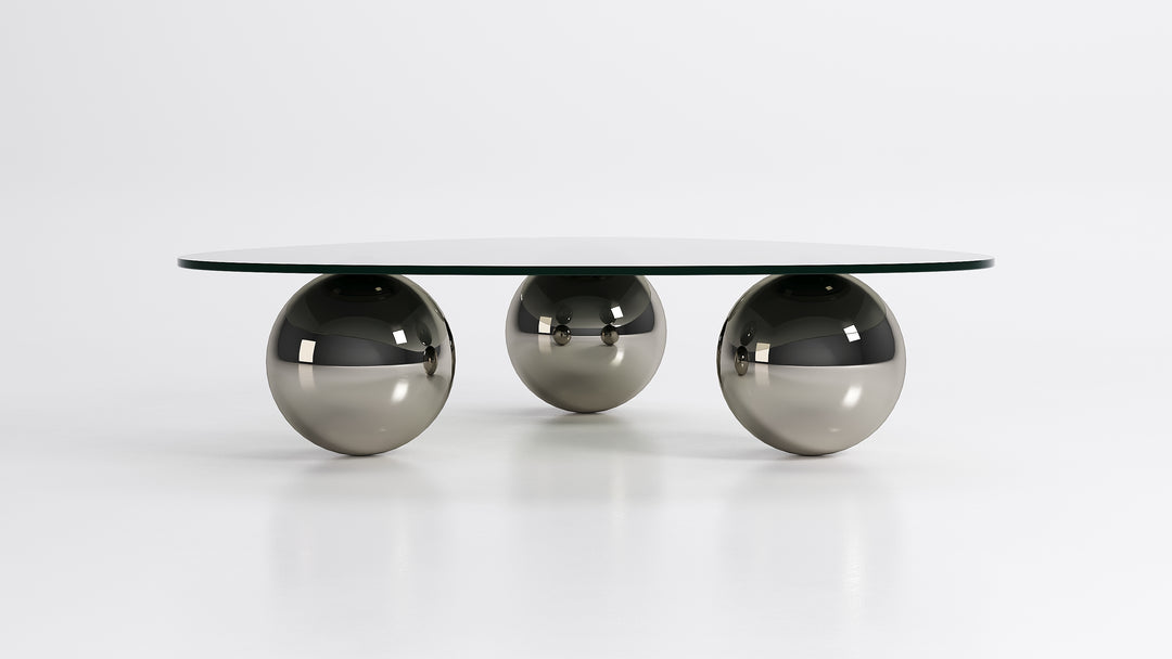 Sumito Cocktail Table - Spheres In Chrome-plated Finish Coffee Tables Roche Bobois   