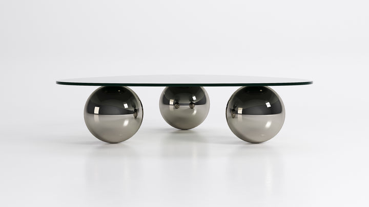 Sumito Cocktail Table - Spheres In Chrome-plated Finish Coffee Tables Roche Bobois   