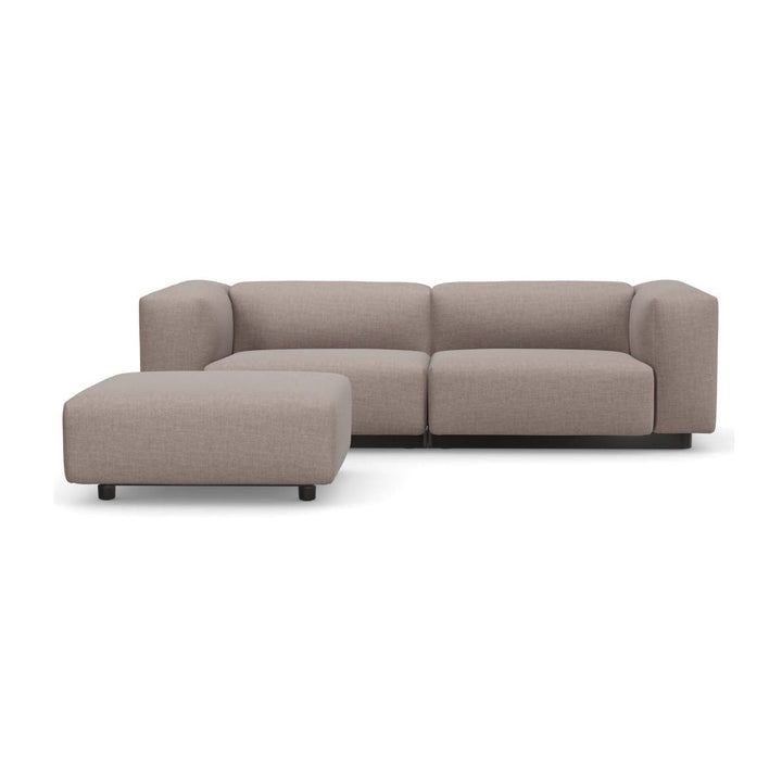 Soft Modular 2-Seater Sofa with Ottoman Sofas Vitra Savana Mauve Melange High: 25.5 in height