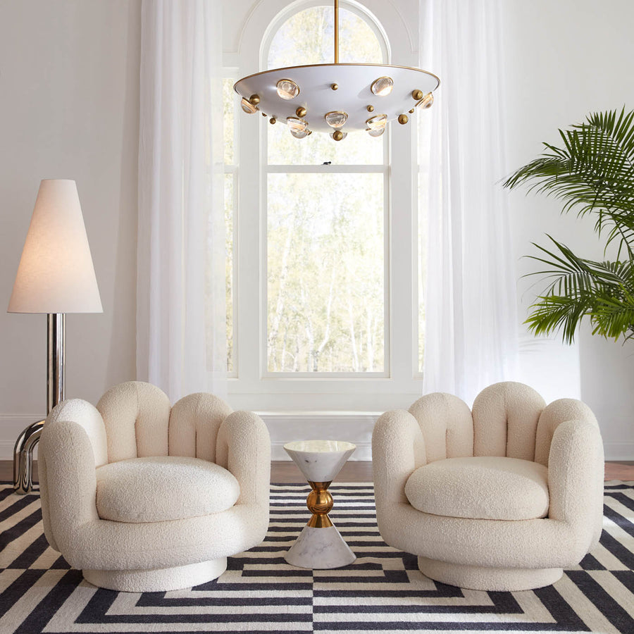 Serpentine Swivel Chair Jonathan Adler