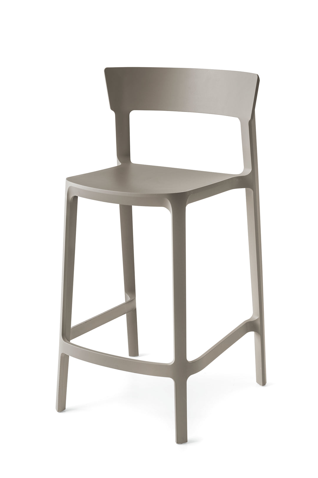 Skin Stool Matt Taupe  Calligaris   