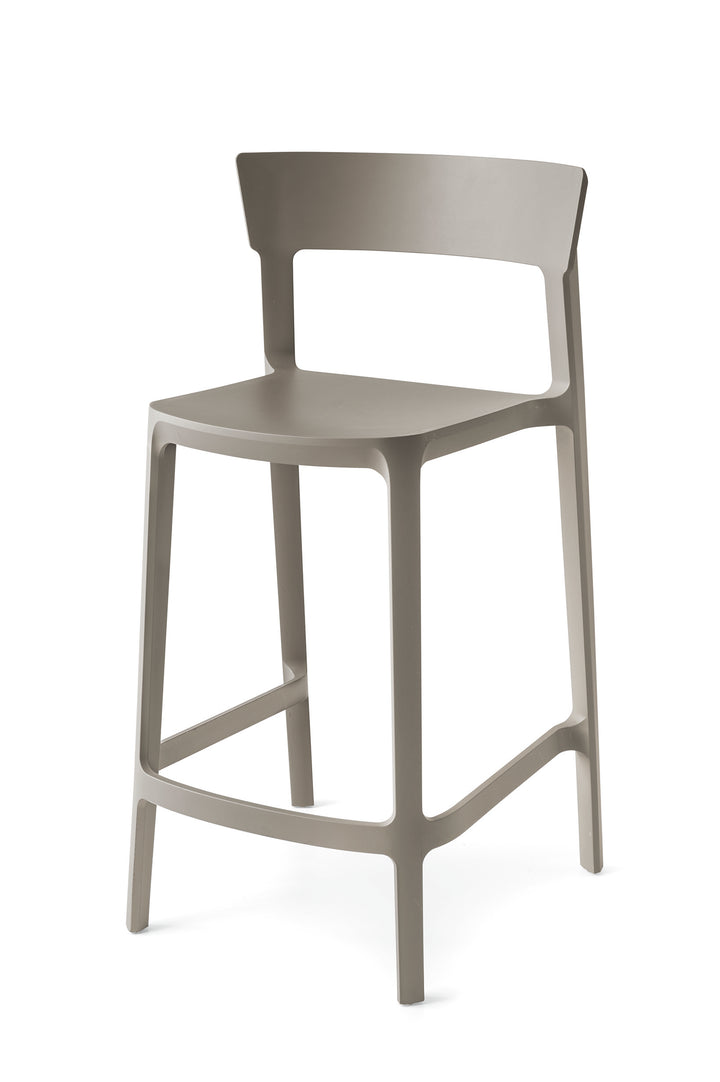 Skin Stool Matt Taupe  Calligaris   
