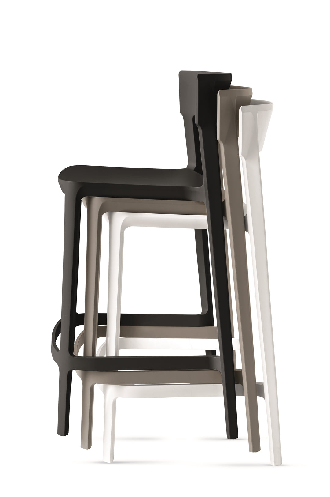 Skin Stool Matt Black Calligaris