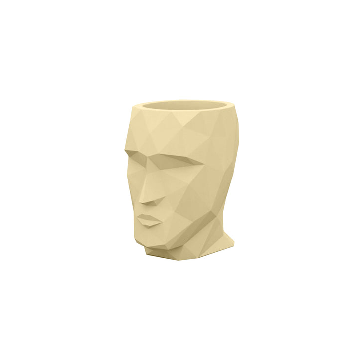 Adan Planter Outdoor Vondom Beige Small: 11.75 in width