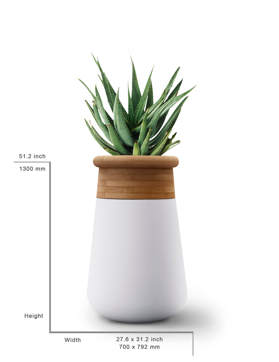 Soma Wood Planter – Tall Outdoor Planters Indigenus