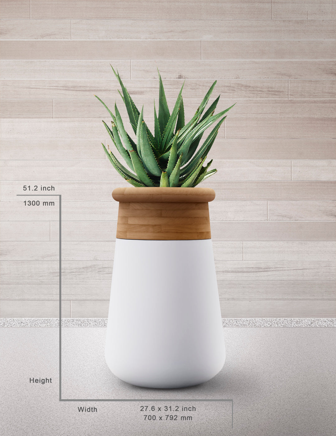 Soma Wood Planter – Tall Outdoor Planters Indigenus