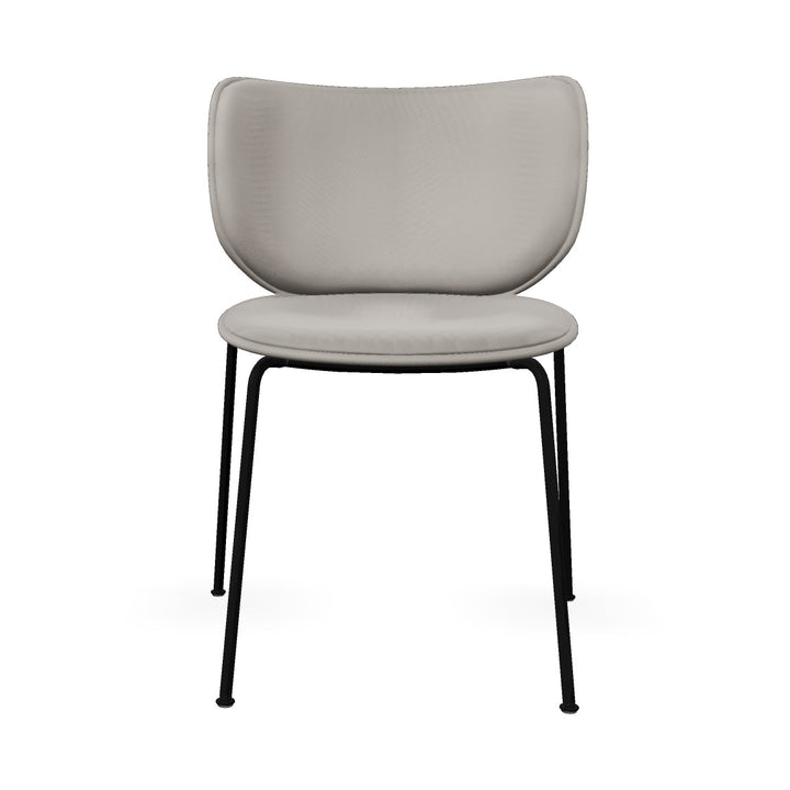 Hana Upholstered Stackable Dining Chair Chairs Moooi Spectrum Glacier Black