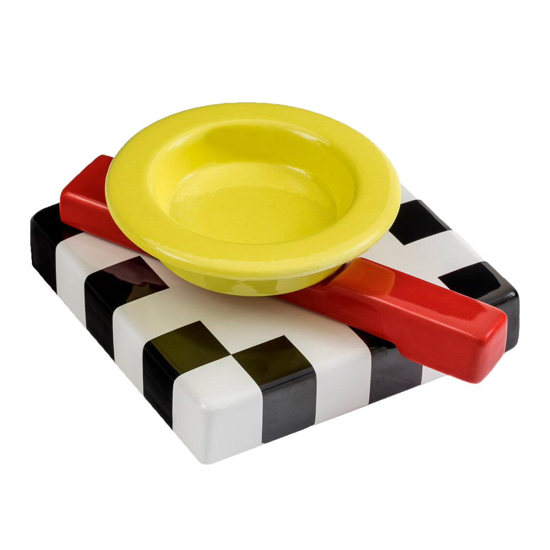 Squash Yellow Ceramic Bowl Special Edition Decorative Bowl Memphis Milano   