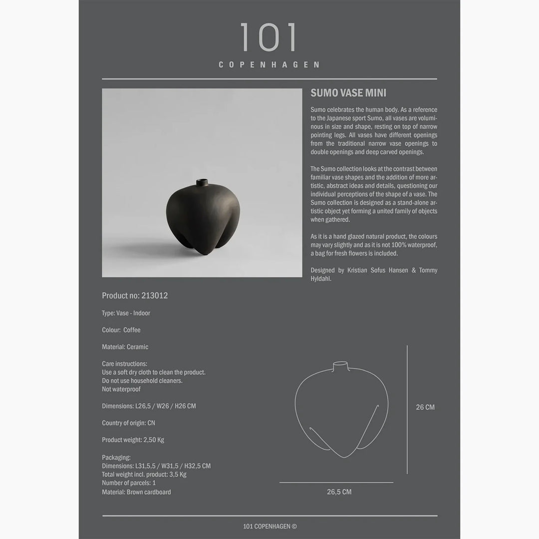 Sumo Vase, Mini - Coffee Vases 101 Copenhagen   