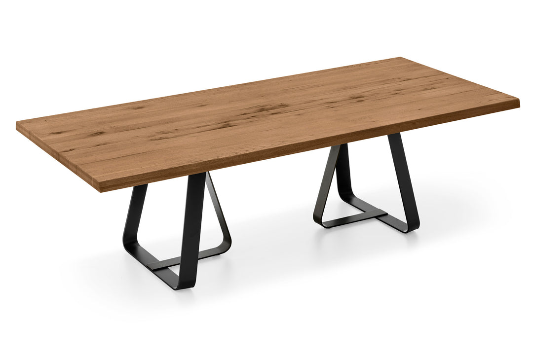 Sunshine Table with Rectangular Top and Metal Base  Calligaris   