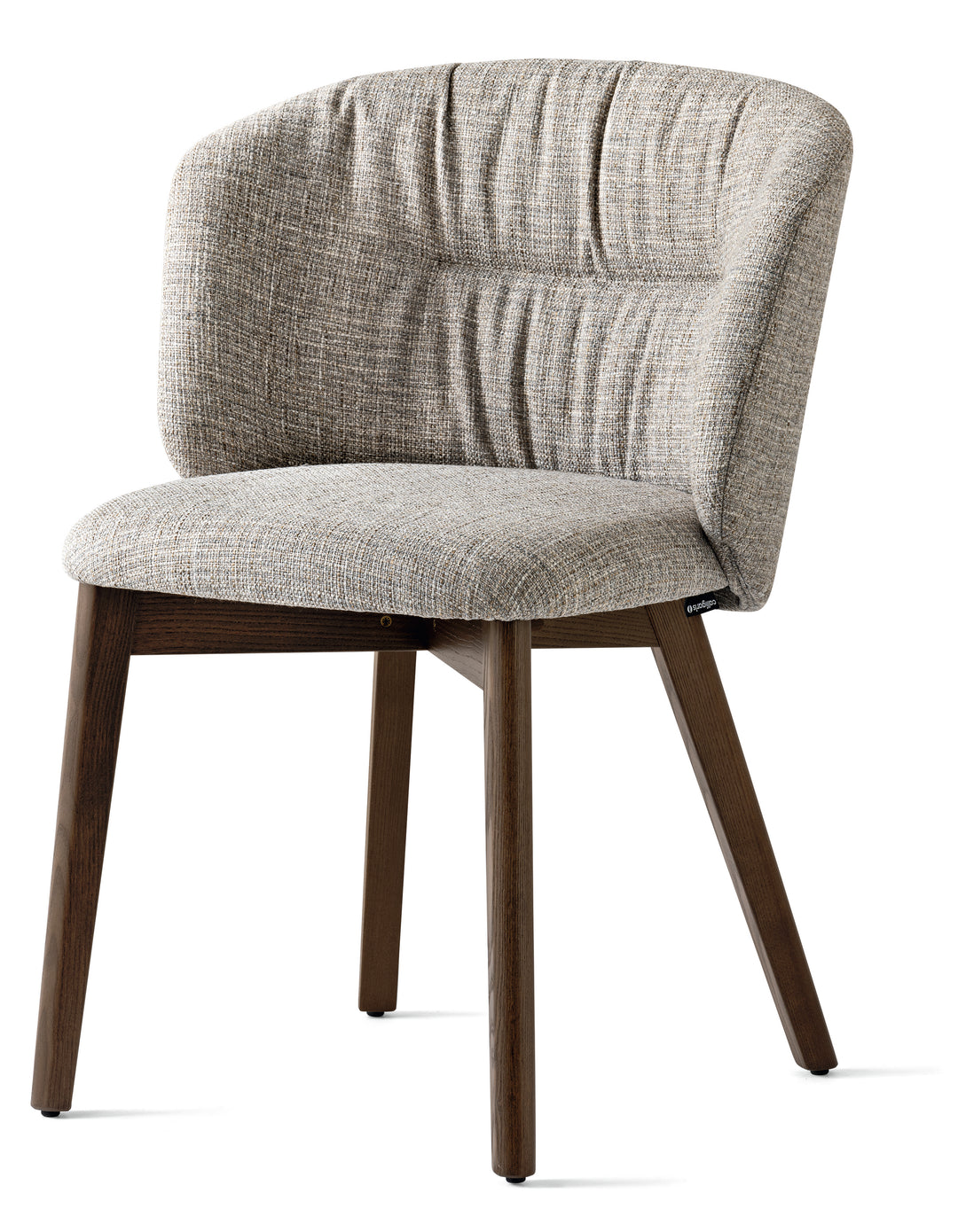 Sweel Dining Chair with Upholstery & Wood Options Calligaris Sand Smoke