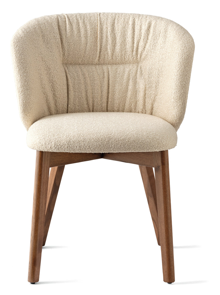 Sweel Dining Chair with Upholstery & Wood Options Calligaris