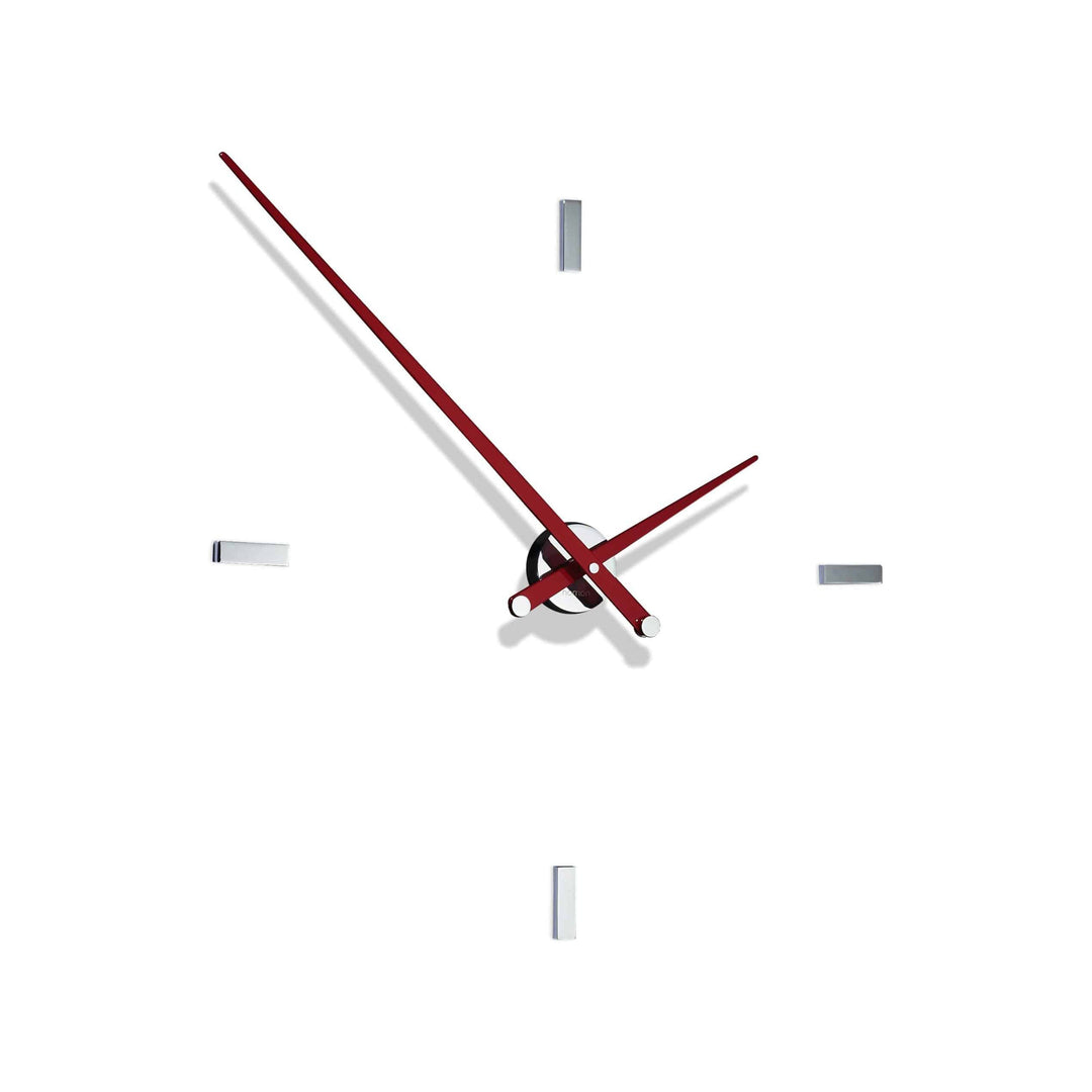 Tacon Wall Clock Wall Clocks Nomon Chrome / Red 4 Small: 29.1 in width
