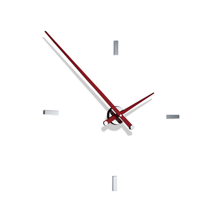 Tacon Wall Clock Wall Clocks Nomon Chrome / Red 4 Small: 29.1 in width