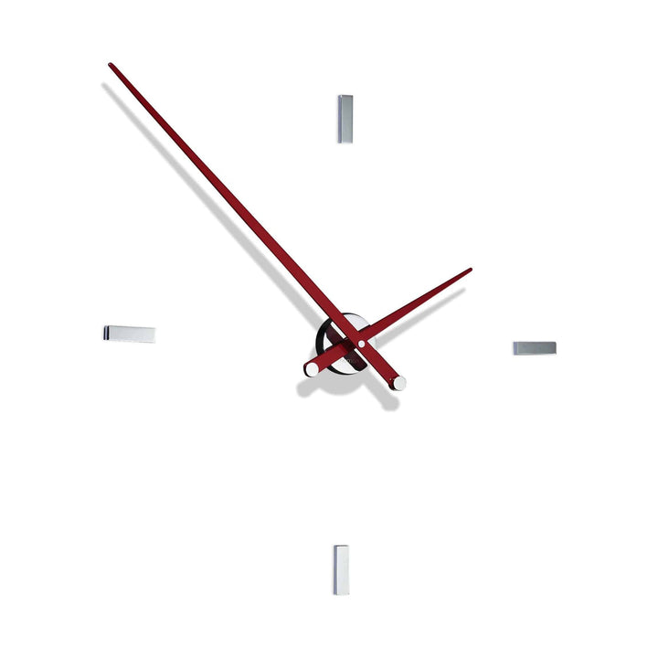 Tacon Wall Clock Wall Clocks Nomon Chrome / Red 4 Large: 39.4 in width