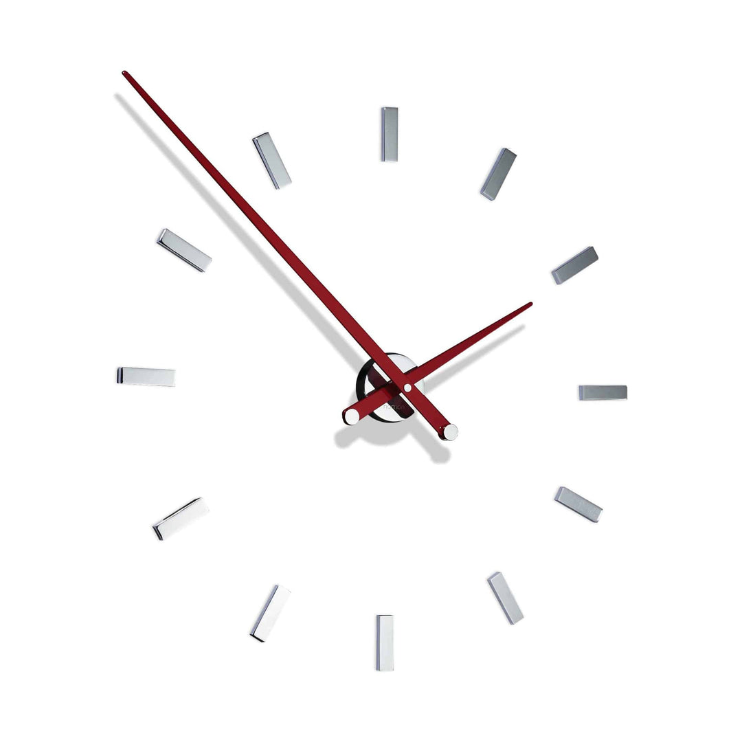 Tacon Wall Clock Wall Clocks Nomon Chrome / Red 12 Large: 39.4 in width