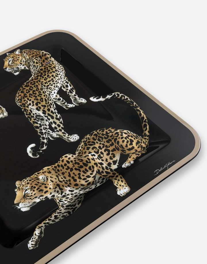 LEOPARD MEDIUM SQUARE TRAY Decorative Tray Dolce&Gabbana   