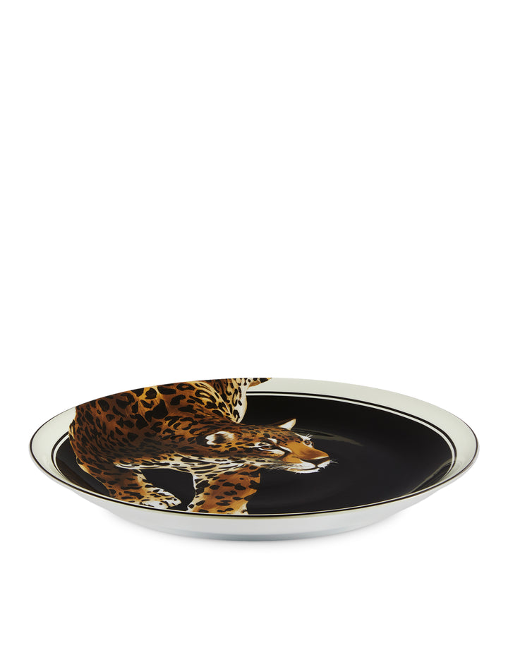 LEOPARD MEDIUM ROUND SERVING PLATE Plates Dolce&Gabbana   
