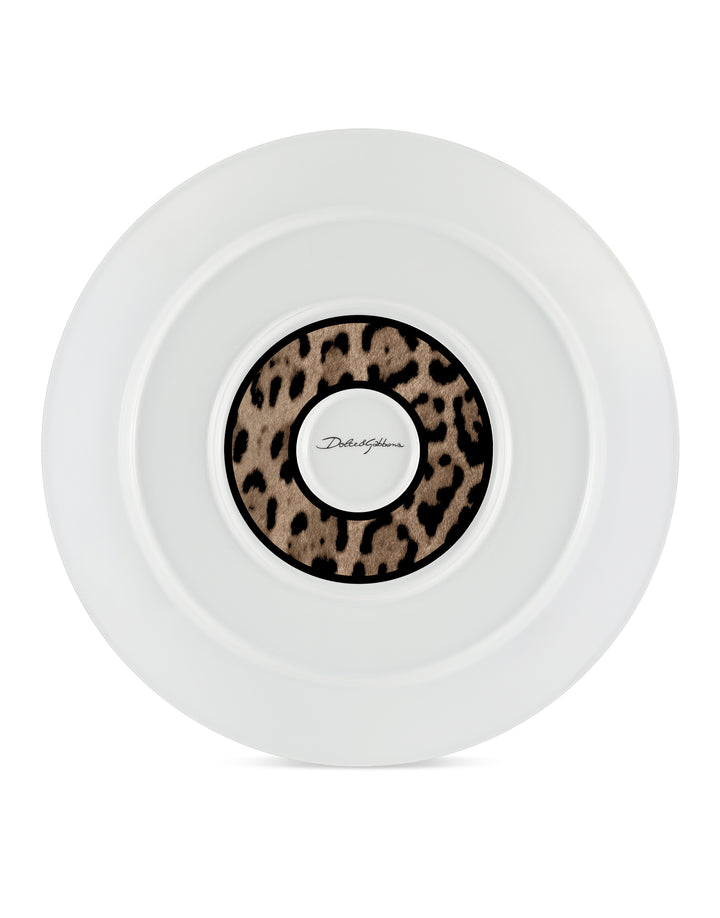 LEOPARD MEDIUM ROUND SERVING PLATE Plates Dolce&Gabbana   