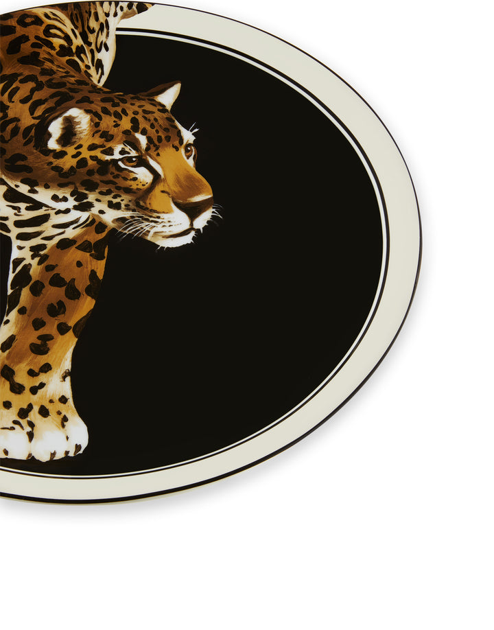 LEOPARD MEDIUM ROUND SERVING PLATE Plates Dolce&Gabbana   
